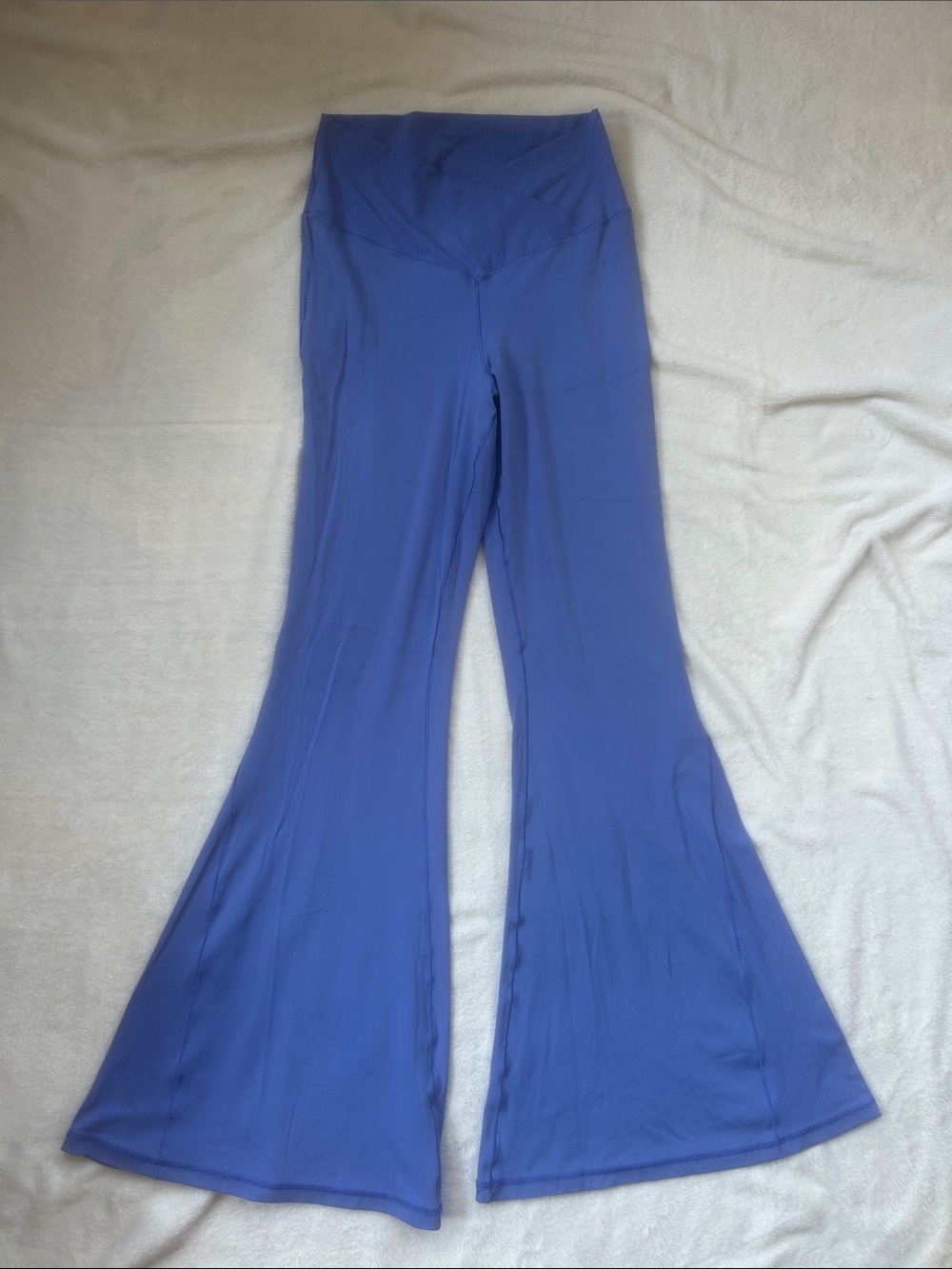 aerie Offline Women’s Pants Flare Yoga Pants in Periwinkle Blue Size Large